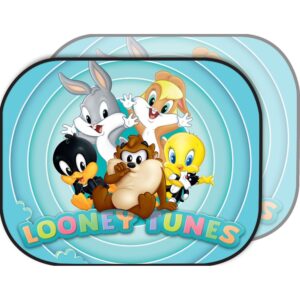 Ηλιοπροστασία Αυτοκινήτου με βεντούζα 44x35cm Looney Tunes 2τμχ Colzani
