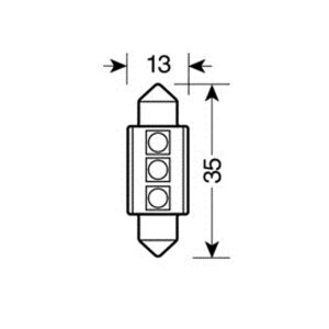 Alternative view of ΛΑΜΠΑΚΙ ΠΛΑΦΟΝΙΕΡΑΣ 13x35mm HYPER-LED 9