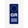 Αυτοκόλλητο πινακίδας "GR" κρύσταλλο 1τμχ AM