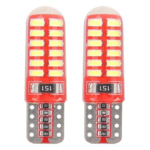 Amio – LED CANBUS T10 W5W 12V W2.1x9.5d 5600K 24xSMD 3014 Σιλικόνης Καρφωτό Λευκό για Φώτα Θέσης & Εσωτερικού Αυτοκινήτου – 2 Τεμ. (01444/AM)