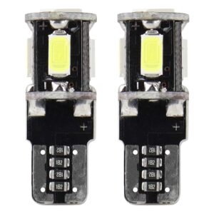 Amio – Λαμπάκια LED T10 W5W 12V 2W 5600K 5xSMD 5730 CANBUS Καρφωτά για Ισχυρό Λευκό Φωτισμό χωρίς Σφάλματα – Σετ 2 Τεμ. (01628/AM)
