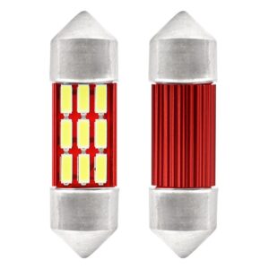 Amio – Λαμπάκια Πλαφονιέρας LED 31mm C5W C10W 12/24V 2W 5600K 12xSMD 4014 CANBUS για Καθαρό Φωτισμό Εσωτερικού – Σετ 2 Τεμ. (01631/AM)