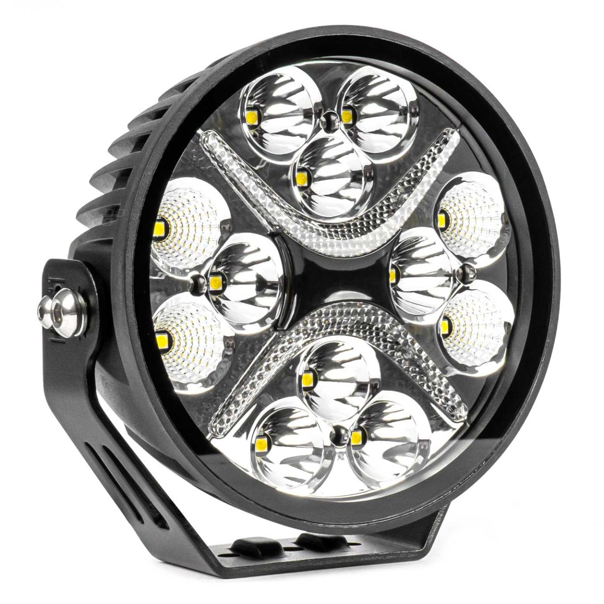 Amio - ΠΡΟΒΟΛΕΑΣ ΟΔΗΓΗΣΗΣ ΣΤΡΟΓΓΥΛΟΣ LED PRO IP67 7200lm 10-30V - 54W - 6000K - 12 LED - 140x140x61mm - 1 ΤΕΜ. (03870/AM)