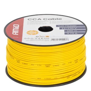 Amio - Καλώδιο Ηχείων CCA 1×0,75mm² 100m – 3,75A / 12-230V - 1 τεμ. (04447/AM)