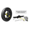 ΡΕΖΕΡΒΑ ΣΙΔΕΡΕΝΙΑ 155/80-19 ΚΑΡΕ 5x112 ΚΕΝΤΡΟ 66,6mm NO STOP ΚΙΤ ΜΕ ΓΡΥΛΟ+ΜΠΟΥΛΟΝΟΚΛΕΙΔΟ+ΤΣΑΝΤΑ