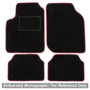 ΠΑΤΑΚΙΑ ΜΟΚΕΤΑ ΓΙΑ MAZDA RX-8 2003+ (ΜΑΥΡΟ ΜΕ ΚΟΚΚΙΝΟ ΡΕΛΙ) - 4 ΤΕΜ.