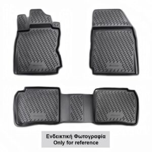 ΠΑΤΑΚΙΑ ΣΕ ΣΚΑΦΗ TPE ΛΑΣΤΙΧΟ ΓΙΑ KIA CERATO 2009-2013  ΣΕ ΑΝΘΡΑΚΙ ΣΚΟΥΡΟ ΓΚΡΙ ΧΡΩΜΑ NOVLINE - 4 ΤΕΜ.