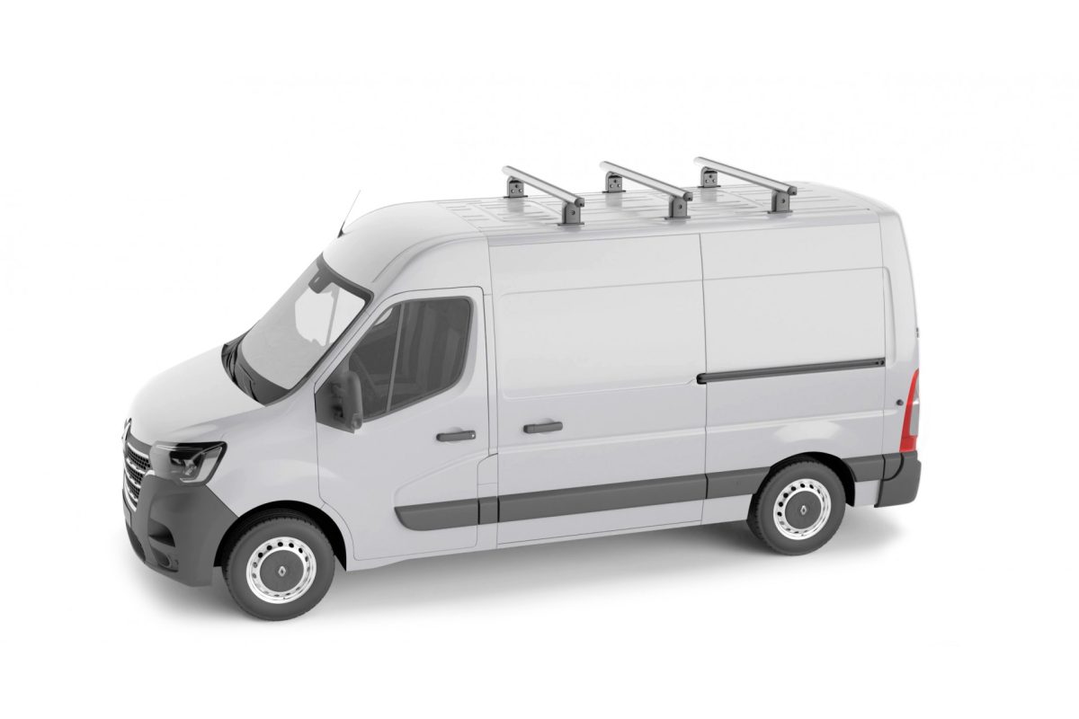MENABO Πλήρες Σετ με Τέσσερις (4) Μπάρες Οροφής Αλουμινίου Airdyn και Άκρα Τοποθέτησης για Peugeot Boxer II 2006>2014 Επαγγελματικό Όχημα - 4 τεμ. (4x10300/MB+4x13590/MB)